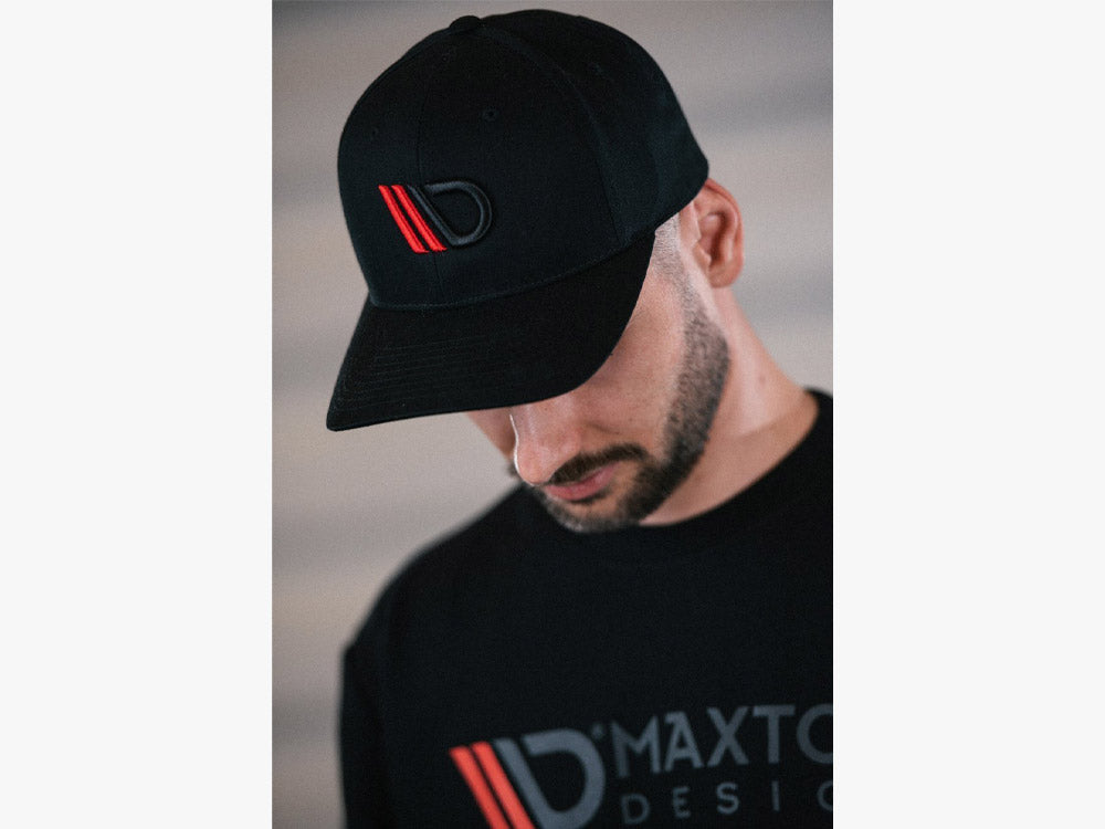MAXTON DESIGN Baseball CAP - Black/red/black
