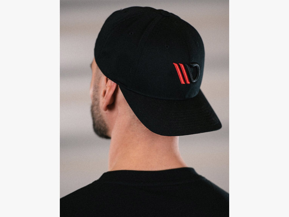 MAXTON DESIGN Baseball CAP - Black/red/black