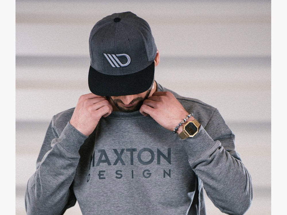 MAXTON DESIGN  Baseball CAP (Snapback) - Charcoal/black