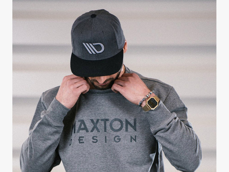 MAXTON DESIGN  Baseball CAP (Snapback) - Charcoal/black