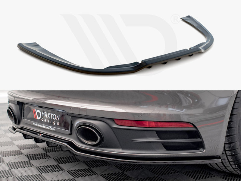 MAXTON DESIGN Central Rear Splitter (Vertical Bars) Porsche 911 Carrera 4S 992 (2019-)