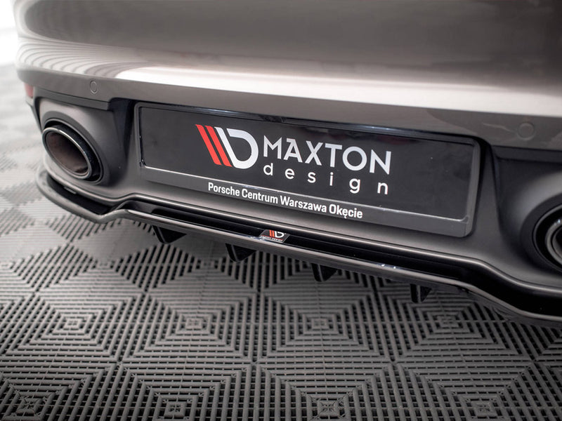 MAXTON DESIGN Central Rear Splitter (Vertical Bars) Porsche 911 Carrera 4S 992 (2019-)