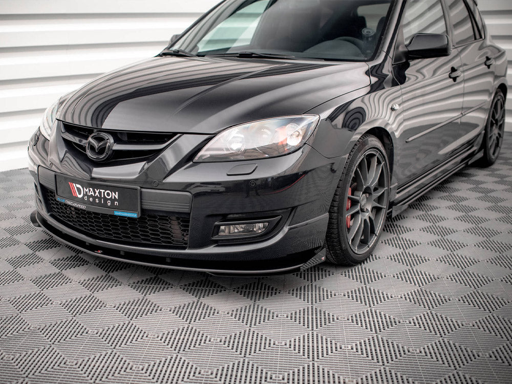 Street PRO Front Splitter V.1 + Flaps compatible with Mazda3 MPS Mk1