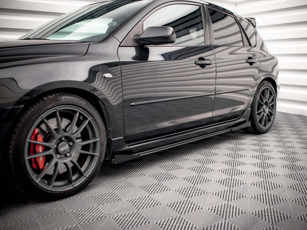 Street PRO Side Skirts Diffusers (+flaps) Mazda 3 MPS MK1 (2006-2008)
