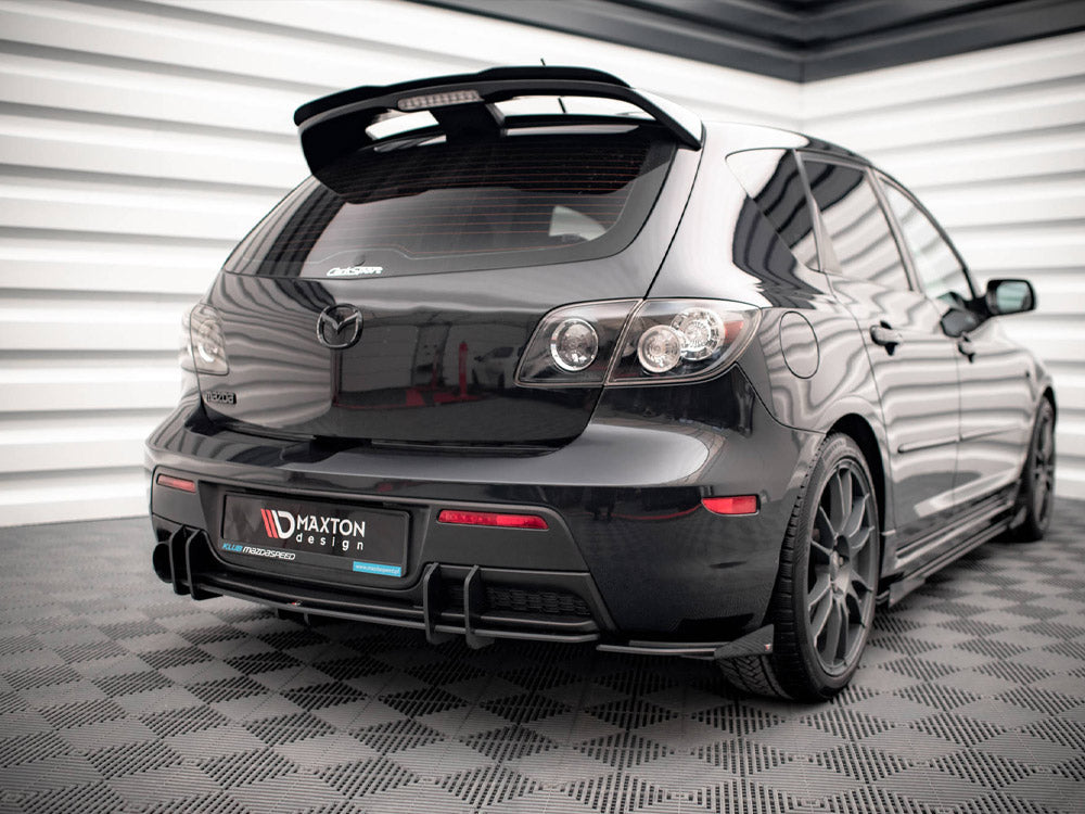 Street PRO Rear Side Splitters (+flaps) Mazda 3 MPS MK1 (2006-2008)