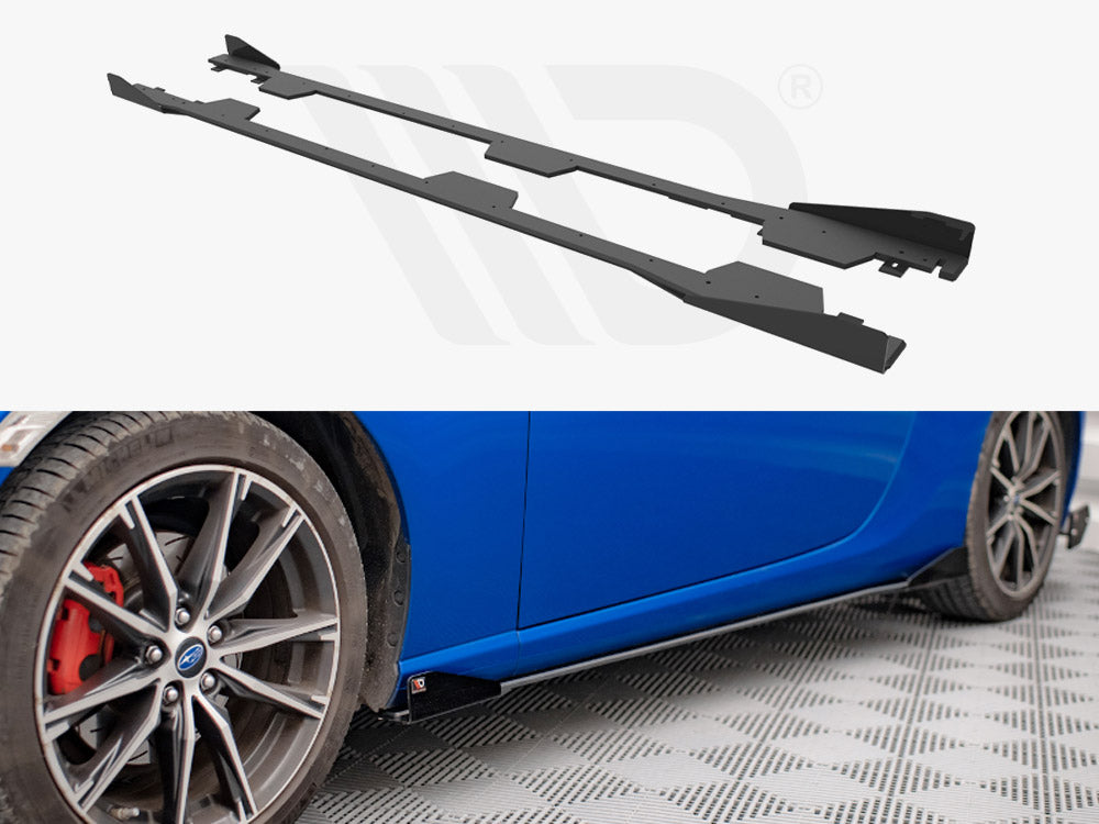 Street PRO Side Skirts Diffusers (+flaps) Subaru BRZ MK1 Facelift (2017-2020)