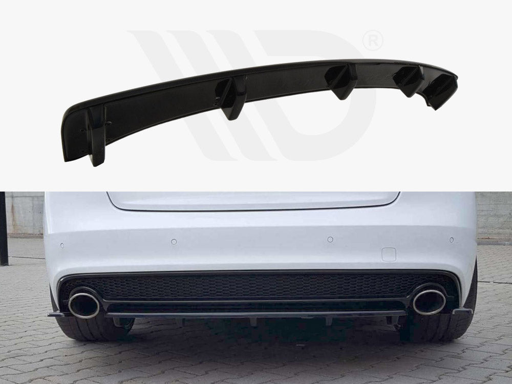 MAXTON DESIGN Central Rear Splitter (Vertical Bars) Audi A5 S-line 8T FL Coupe / Sportback (2011-2016)