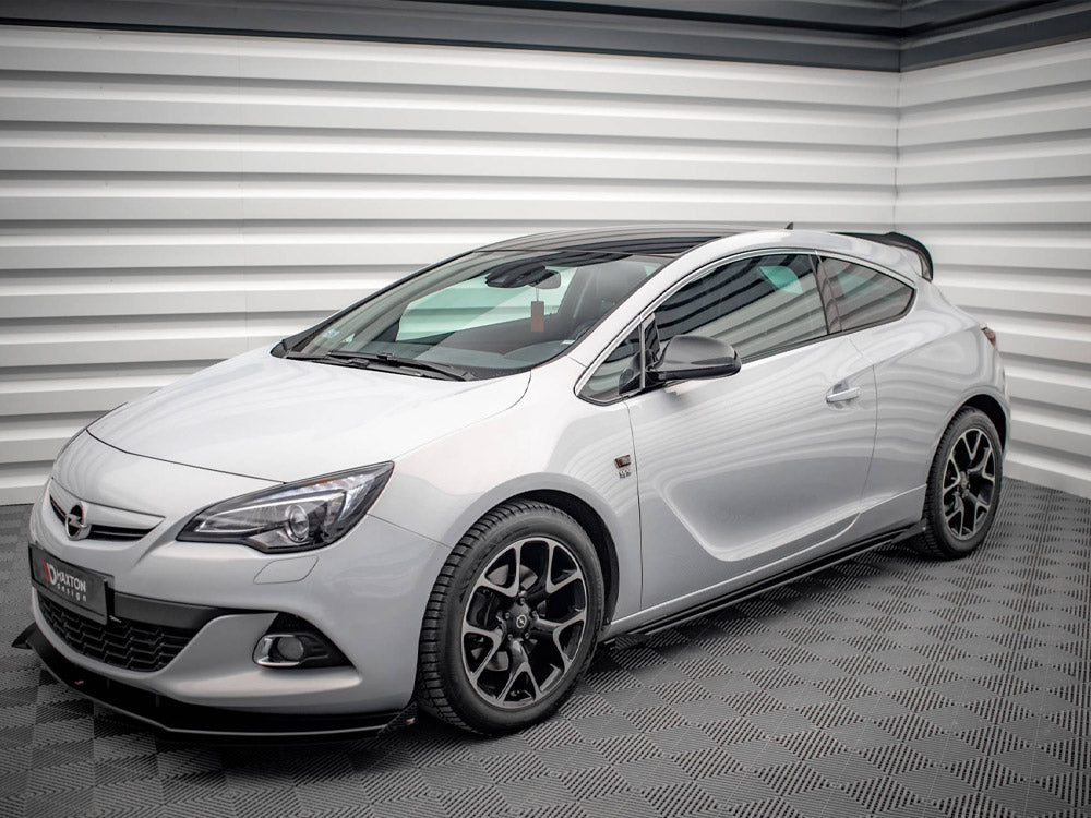 Street PRO Side Skirts Diffusers + Flaps compatible with Opel Astra GTC OPC Line J