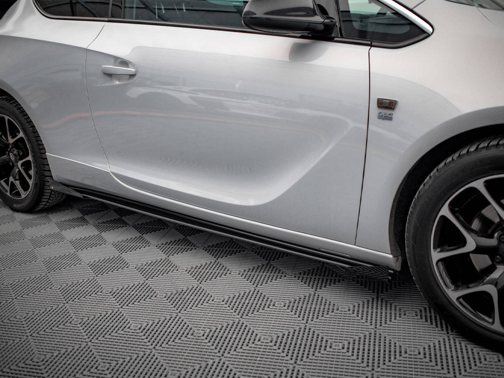 Street PRO Side Skirts Diffusers + Flaps compatible with Opel Astra GTC OPC Line J