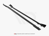 Street PRO Side Skirts Diffusers + Flaps compatible with Opel Astra GTC OPC Line J