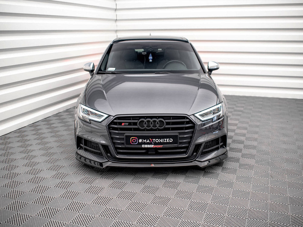 Front Splitter V.3 compatible with Audi S3 / A3 S Line Sportback 8V Facelift