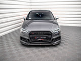 Front Splitter V.3 compatible with Audi S3 / A3 S Line Sportback 8V Facelift