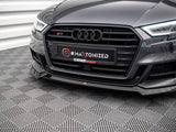 Front Splitter V.3 compatible with Audi S3 / A3 S Line Sportback 8V Facelift