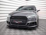 Front Splitter V.2 compatible with Audi S3 / A3 S Line Sportback 8V Facelift
