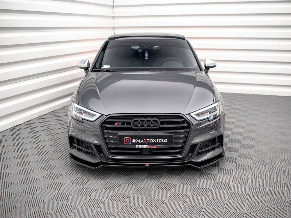 Front Splitter V.2 compatible with Audi S3 / A3 S Line Sportback 8V Facelift