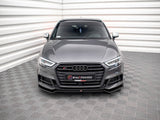 Front Splitter V.2 compatible with Audi S3 / A3 S Line Sportback 8V Facelift