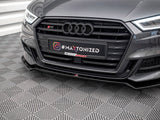 Front Splitter V.2 compatible with Audi S3 / A3 S Line Sportback 8V Facelift