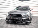 Street PRO Front Splitter V.1 + Flaps compatible with Audi S3 / A3 S Line Sportback 8V Facelift