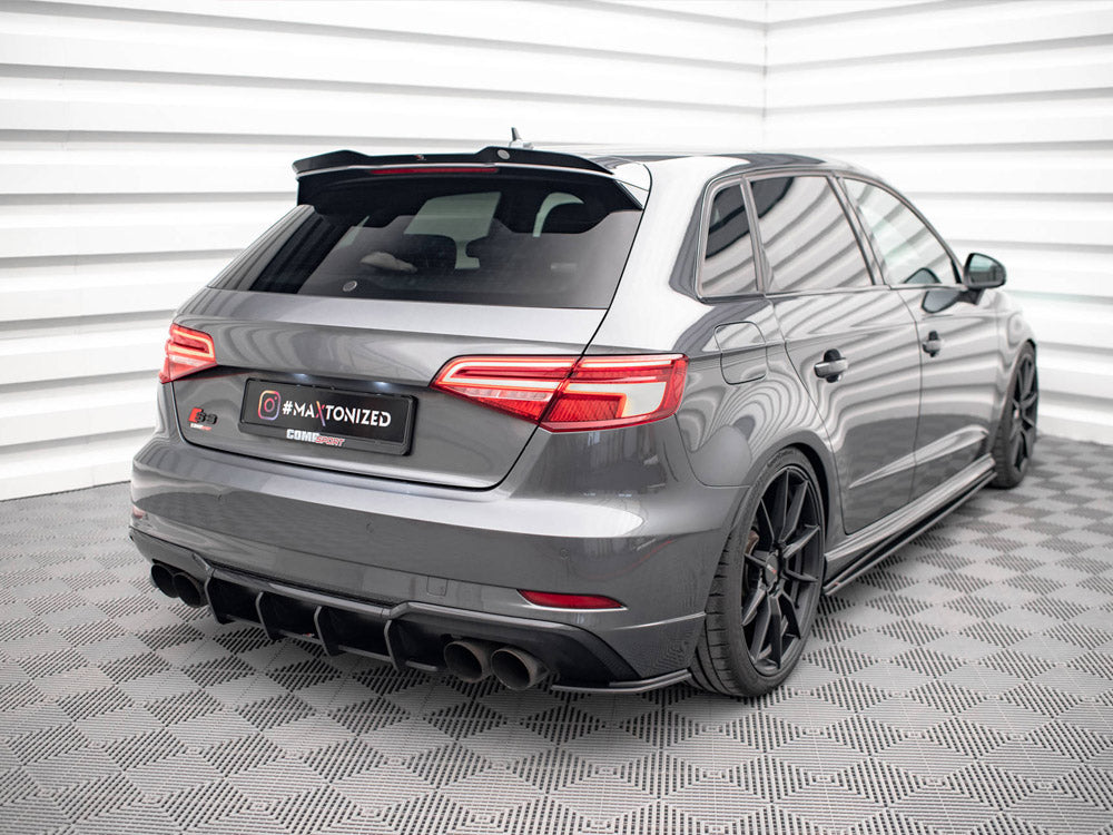 Street PRO Rear Side Splitters compatible with Audi S3 Sportback 8V Facelift