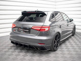 Street PRO Rear Side Splitters compatible with Audi S3 Sportback 8V Facelift
