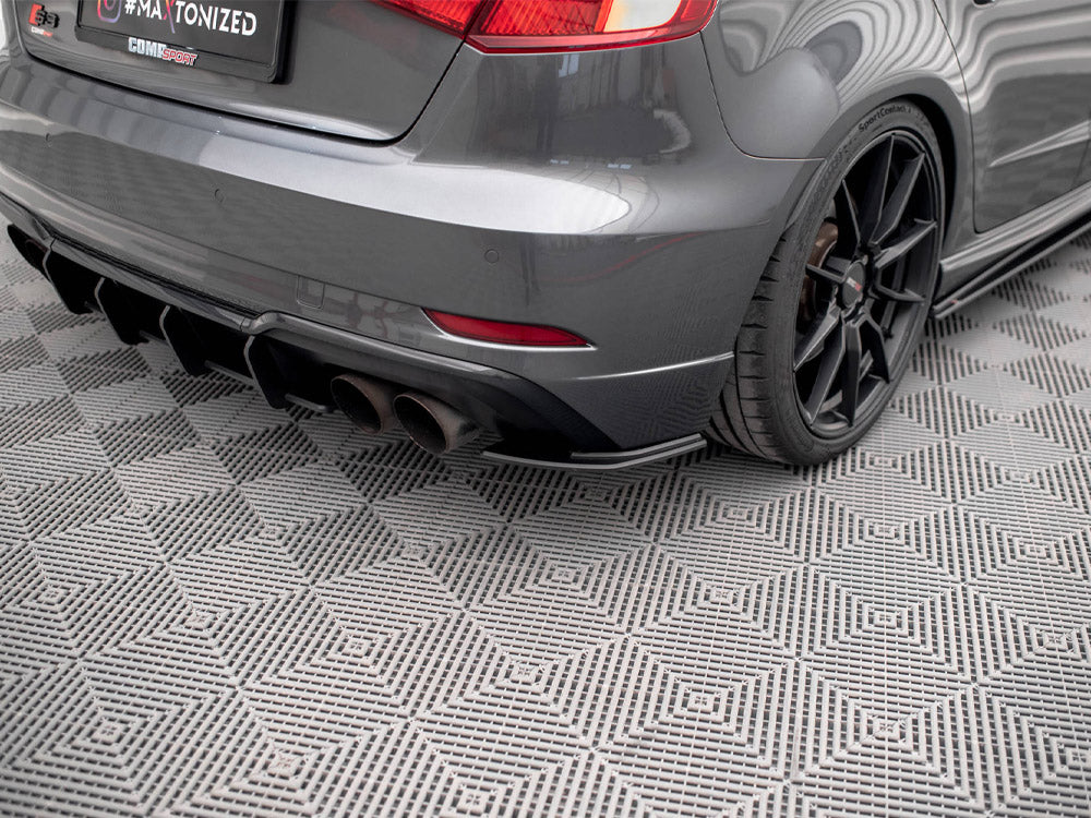 Street PRO Rear Side Splitters compatible with Audi S3 Sportback 8V Facelift