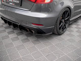 Street PRO Rear Side Splitters compatible with Audi S3 Sportback 8V Facelift