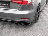 Rear Side Splitters V.1 compatible with Audi S3 Sportback 8V Facelift