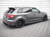 Street PRO Side Skirts Diffusers + Flaps compatible with Audi S3 / A3 S Line Sportback 8V Facelift