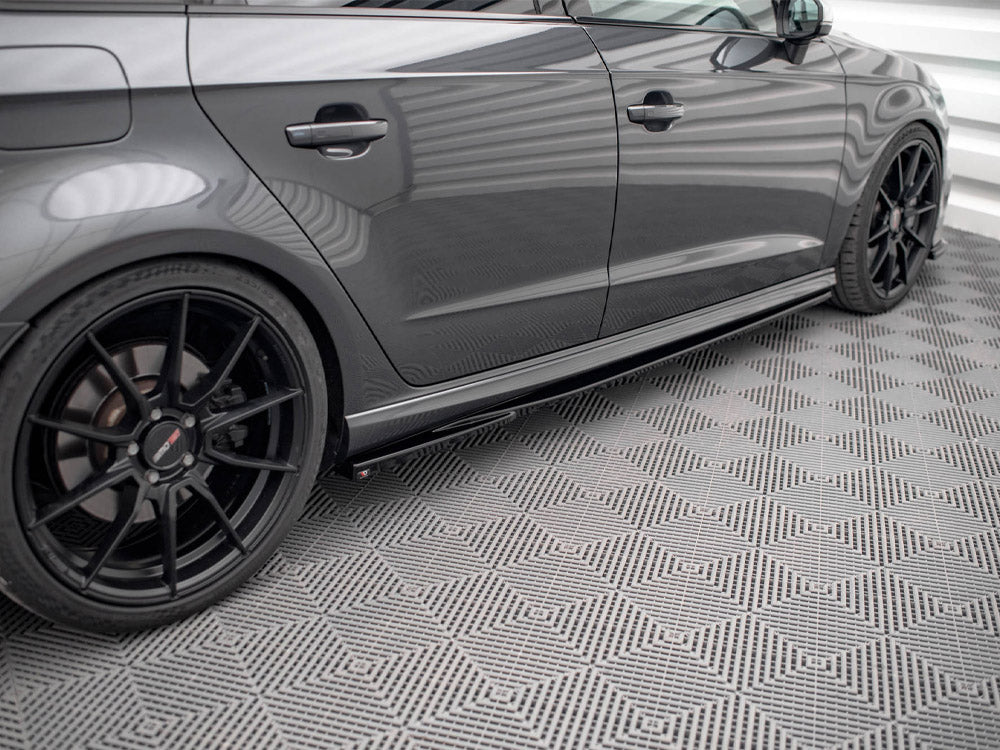 Side Skirt Diffusers V.2 compatible with Audi S3 / A3 S Line Sportback 8V / 8V Facelift