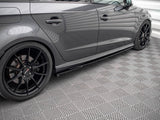 Side Skirt Diffusers V.2 compatible with Audi S3 / A3 S Line Sportback 8V / 8V Facelift