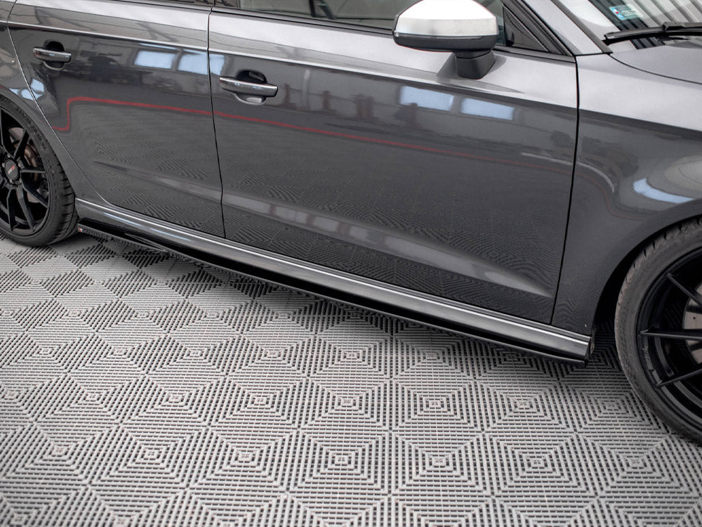 Side Skirt Diffusers V.2 compatible with Audi S3 / A3 S Line Sportback 8V / 8V Facelift