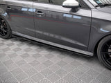 Side Skirt Diffusers V.2 compatible with Audi S3 / A3 S Line Sportback 8V / 8V Facelift