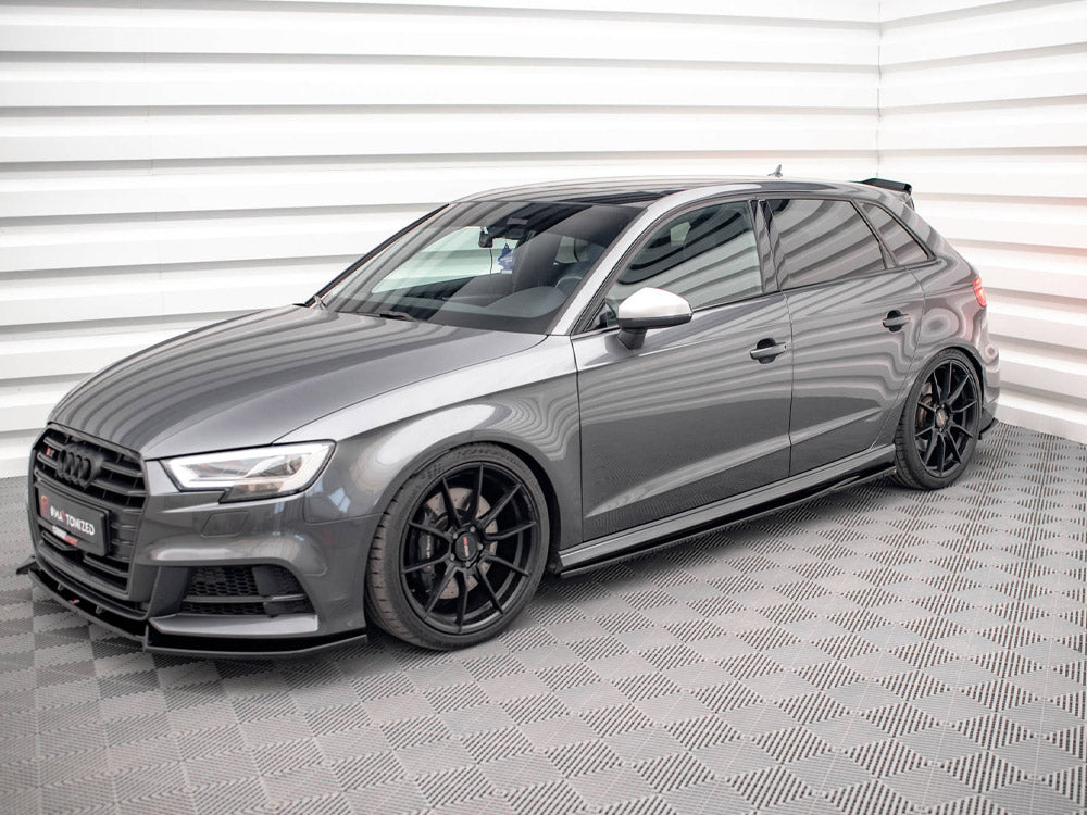 Side Skirt Diffusers V.2 compatible with Audi S3 / A3 S Line Sportback 8V / 8V Facelift