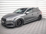 Side Skirt Diffusers V.2 compatible with Audi S3 / A3 S Line Sportback 8V / 8V Facelift