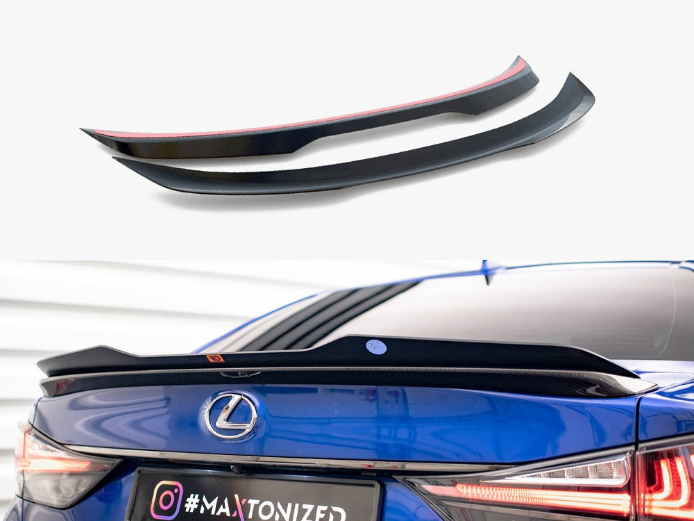 Spoiler CAP compatible with Lexus GS F Mk4 Facelift - Carbon Look