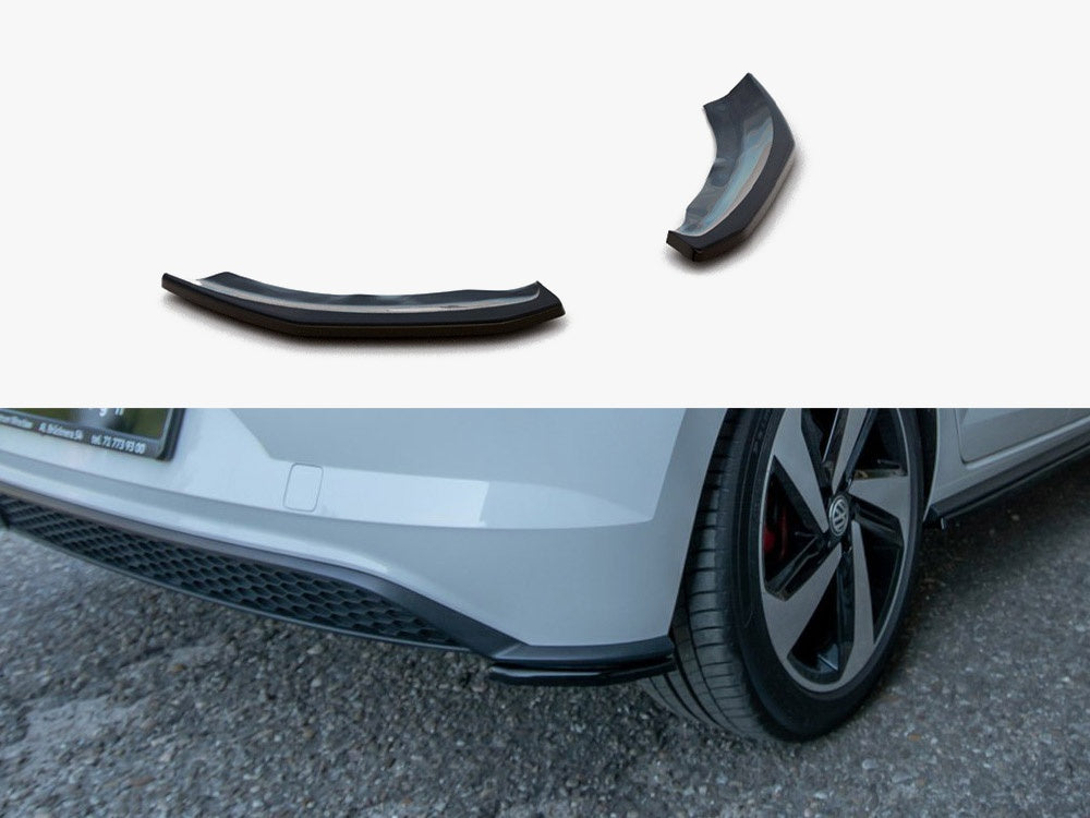 Rear Side Splitters compatible with Volkswagen Polo GTI Mk6 - Textured