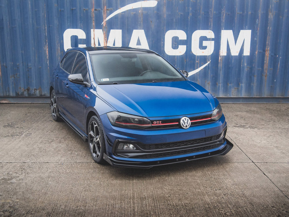 Street PRO Front Splitter + Flaps compatible with VW Polo GTI Mk6