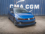 Street PRO Front Splitter + Flaps compatible with VW Polo GTI Mk6