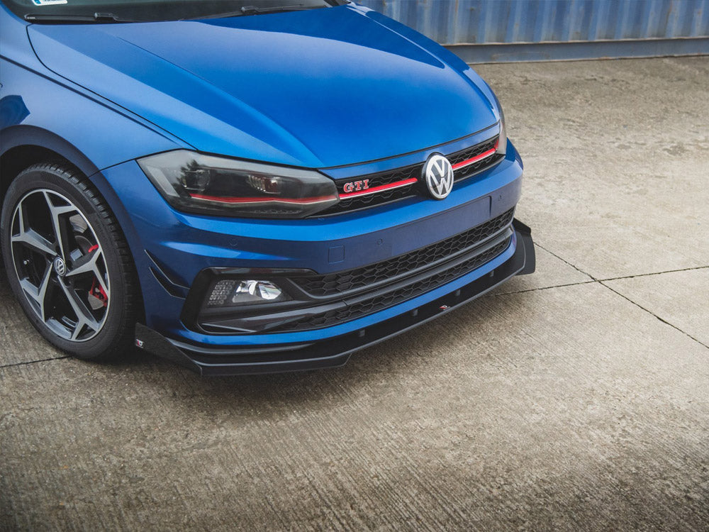 Street PRO Front Splitter + Flaps compatible with VW Polo GTI Mk6