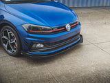 Street PRO Front Splitter + Flaps compatible with VW Polo GTI Mk6