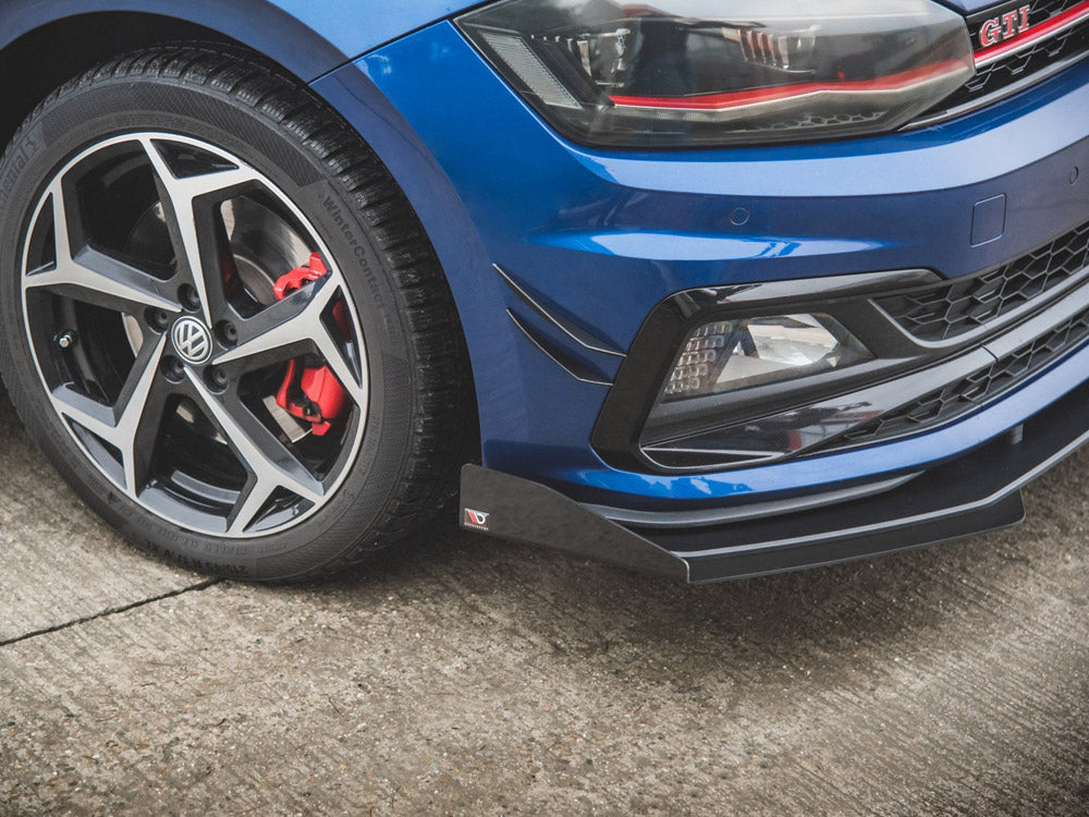 Street PRO Front Splitter + Flaps compatible with VW Polo GTI Mk6