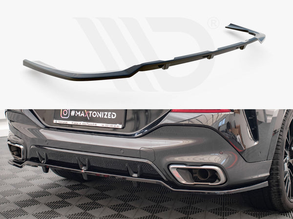 MAXTON DESIGN Central Rear Splitter (Vertical Bars) V.2 BMW X6 M-Pack G06
