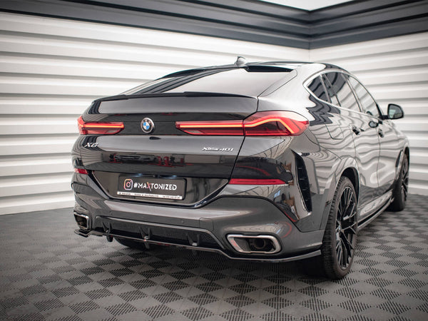 MAXTON DESIGN Central Rear Splitter (Vertical Bars) V.2 BMW X6 M-Pack G06