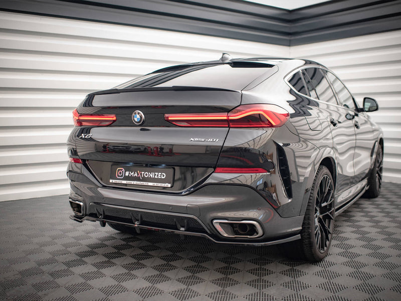 MAXTON DESIGN Central Rear Splitter (Vertical Bars) V.2 BMW X6 M-Pack G06