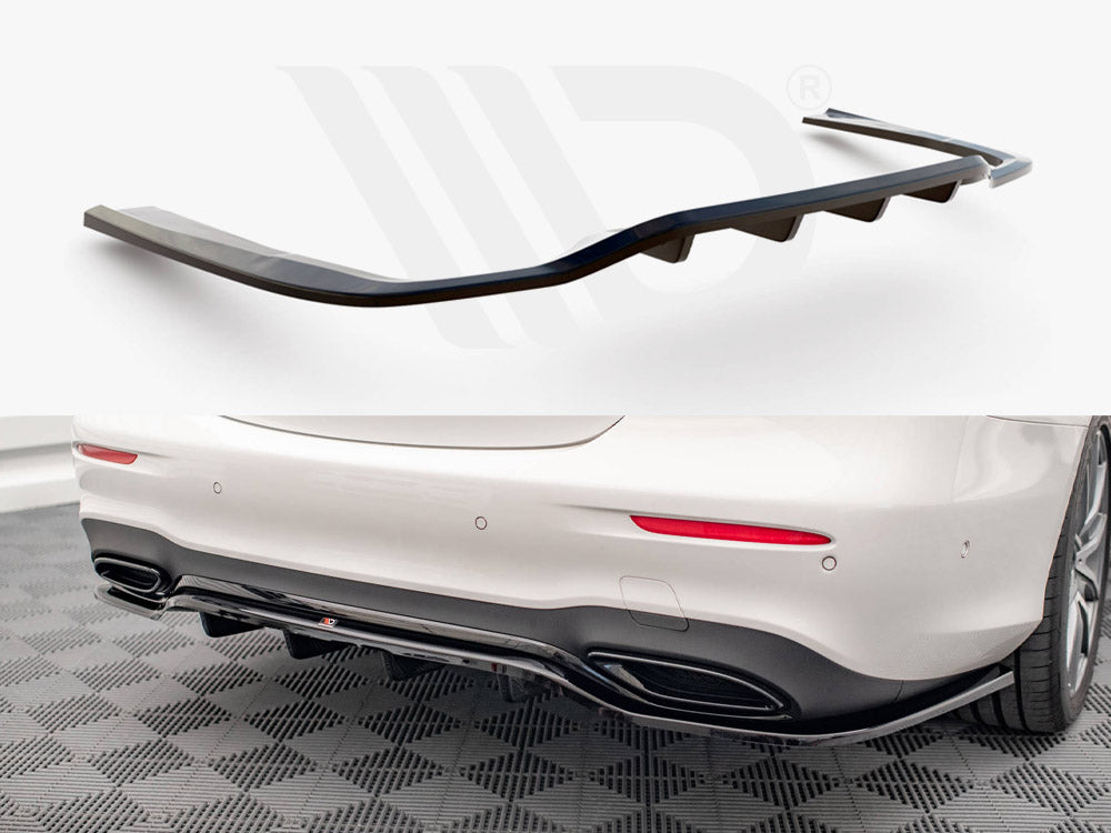 MAXTON DESIGN Central Rear Splitter (Vertical Bars) Mercedes E AMG Line W213 Facelift