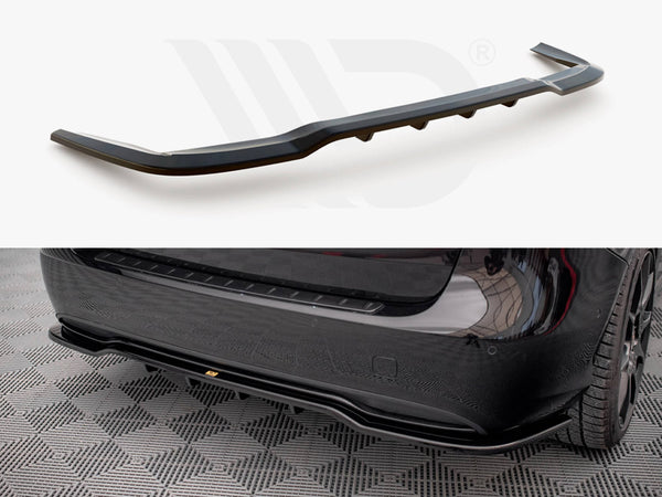 MAXTON DESIGN Central Rear Splitter (Vertical Bars) Mercedes B W246 Facelift