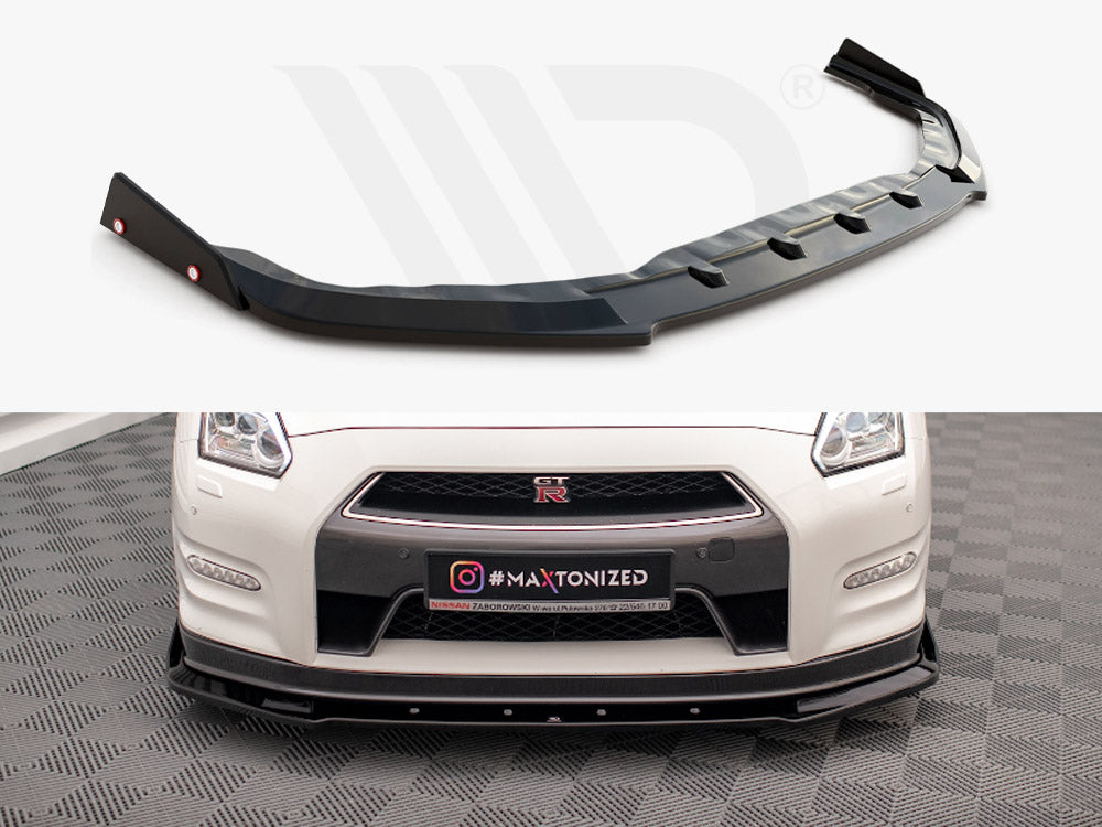 MAXTON DESIGN Front Splitter + Flaps Nissan GTR R35 Facelift