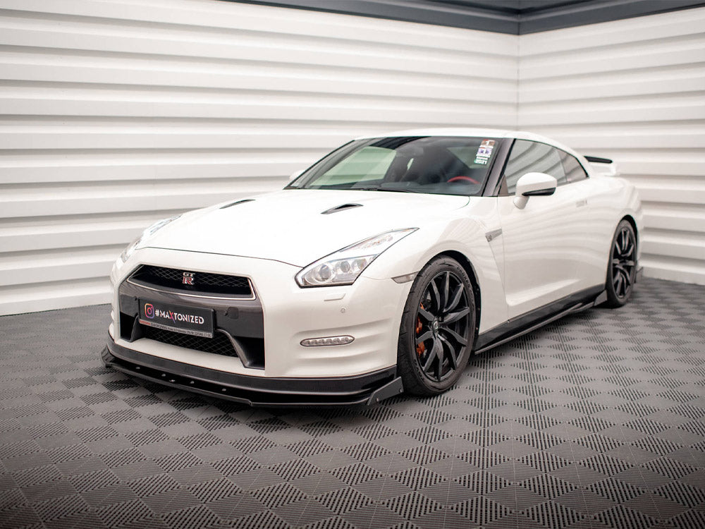 MAXTON DESIGN Front Splitter + Flaps Nissan GTR R35 Facelift