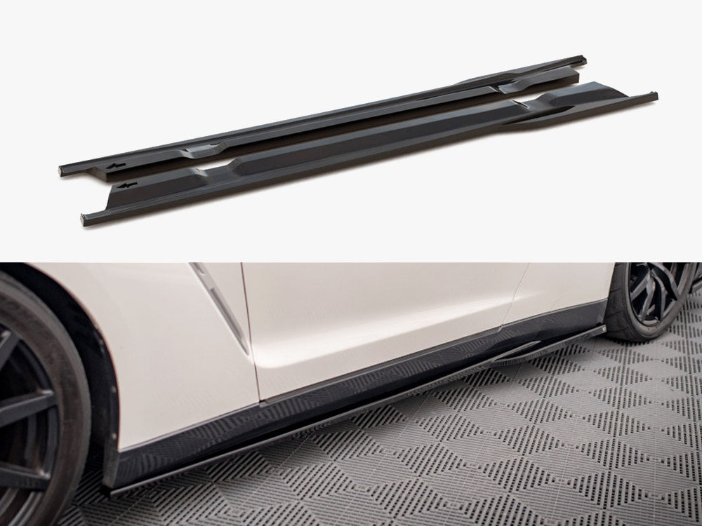 Side Skirts Diffusers compatible with Nissan GT-R R35 1st Facelift