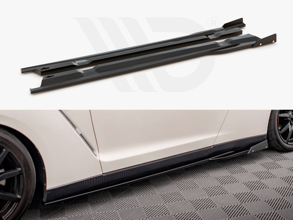 Side Skirts Diffusers + Flaps Nissan GTR R35 Facelift